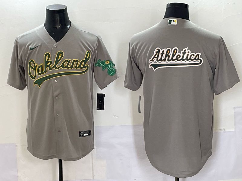 Men Oakland Athletics Blank Grey Nike 2025 MLB Jersey 02->oakland athletics->MLB Jersey